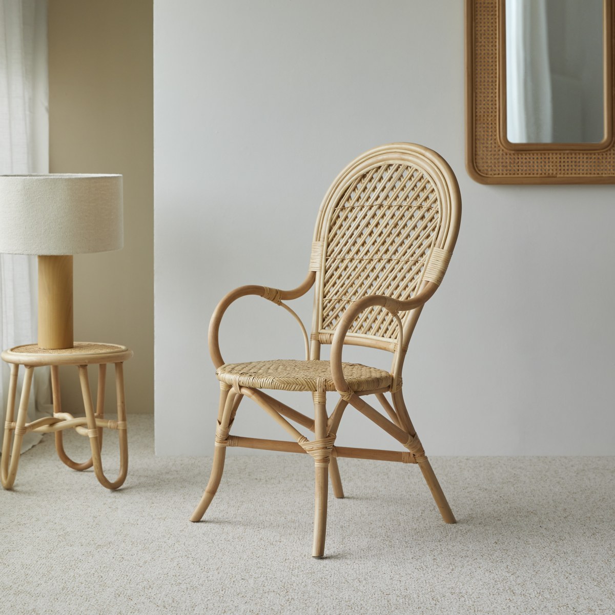 Fauteuil en Rotin massif, MARIUS naturel, TIKAMOON