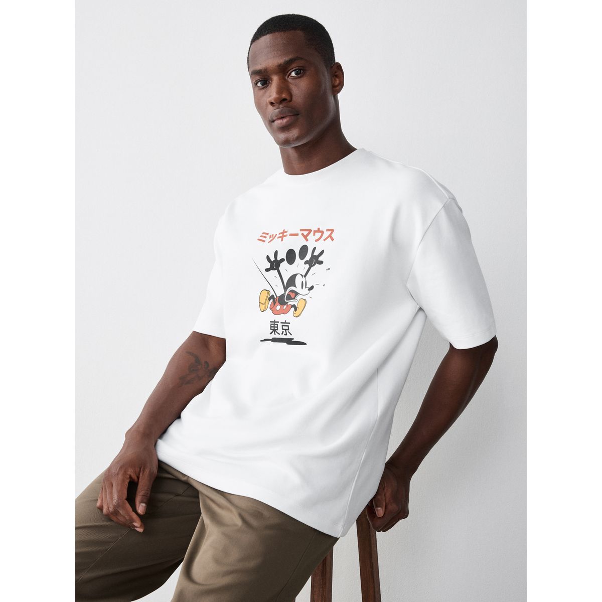 T-shirt décontracté disney mickey mouse blanc, NEXT