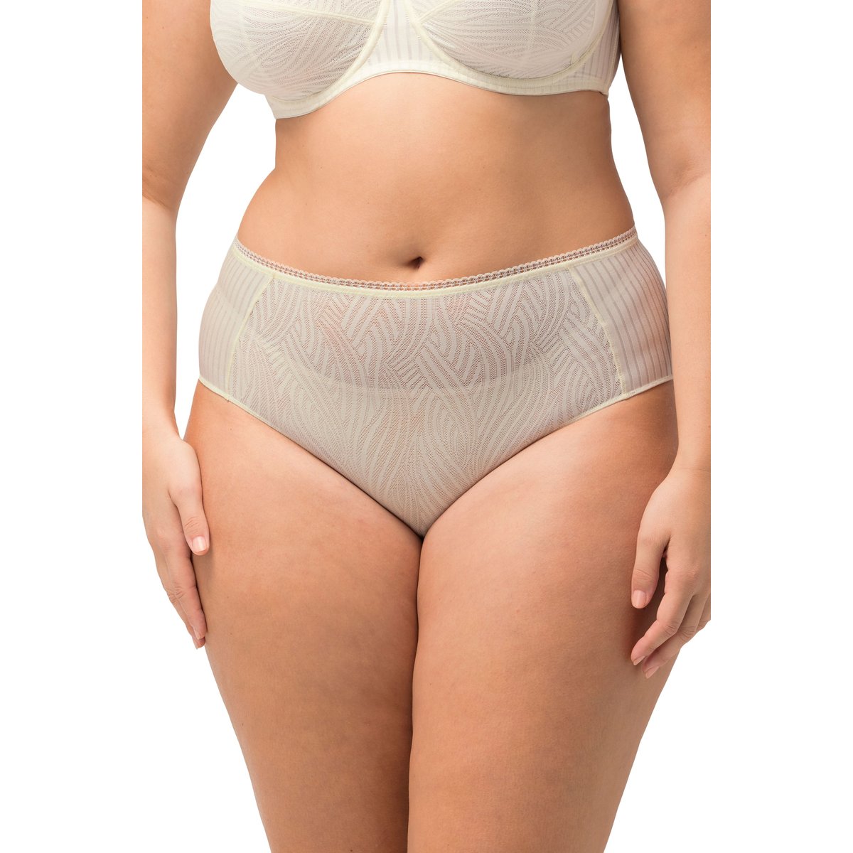 Culotte midi, jersey bord-côte vanille, ULLA POPKEN