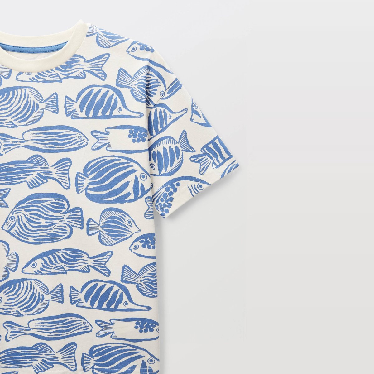 T-shirt manches courtes imprimé en coton BIO GOTS naturel, MONOPRIX