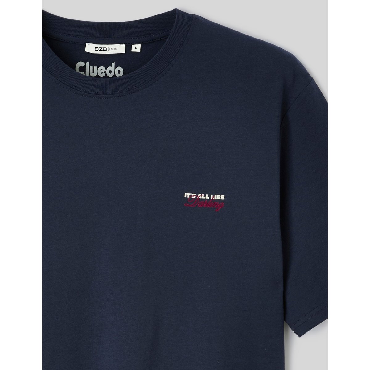 T-shirt licence cluedo bleu foncé, BZB