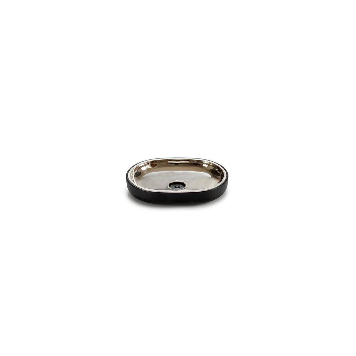 Porte Savon Inox et Plastique Noir noir, WADIGA