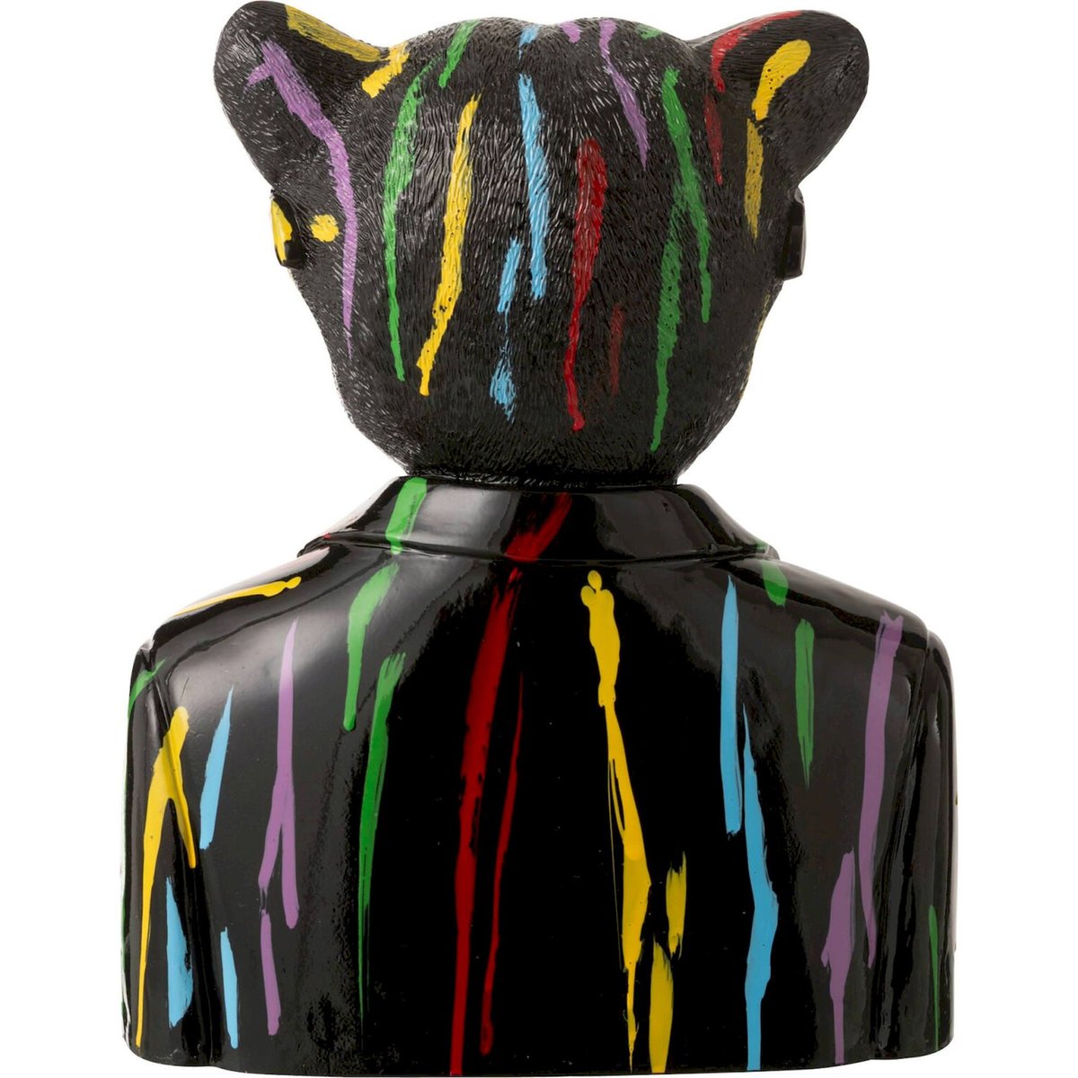 Figurine léopard pop en résine noir multicolore, RECOLLECTION