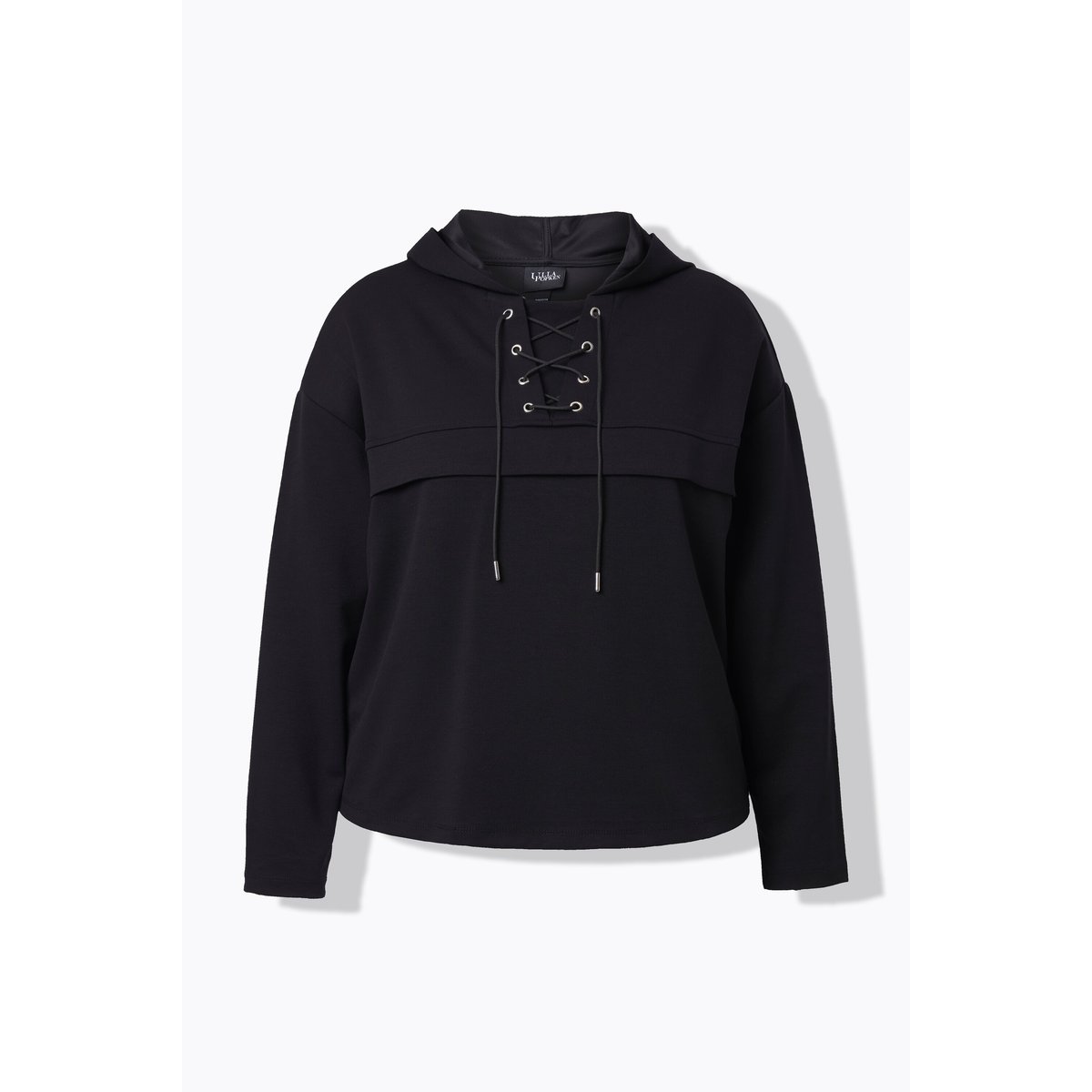 Sweat-shirt à capuche, manches longues noir, ULLA POPKEN