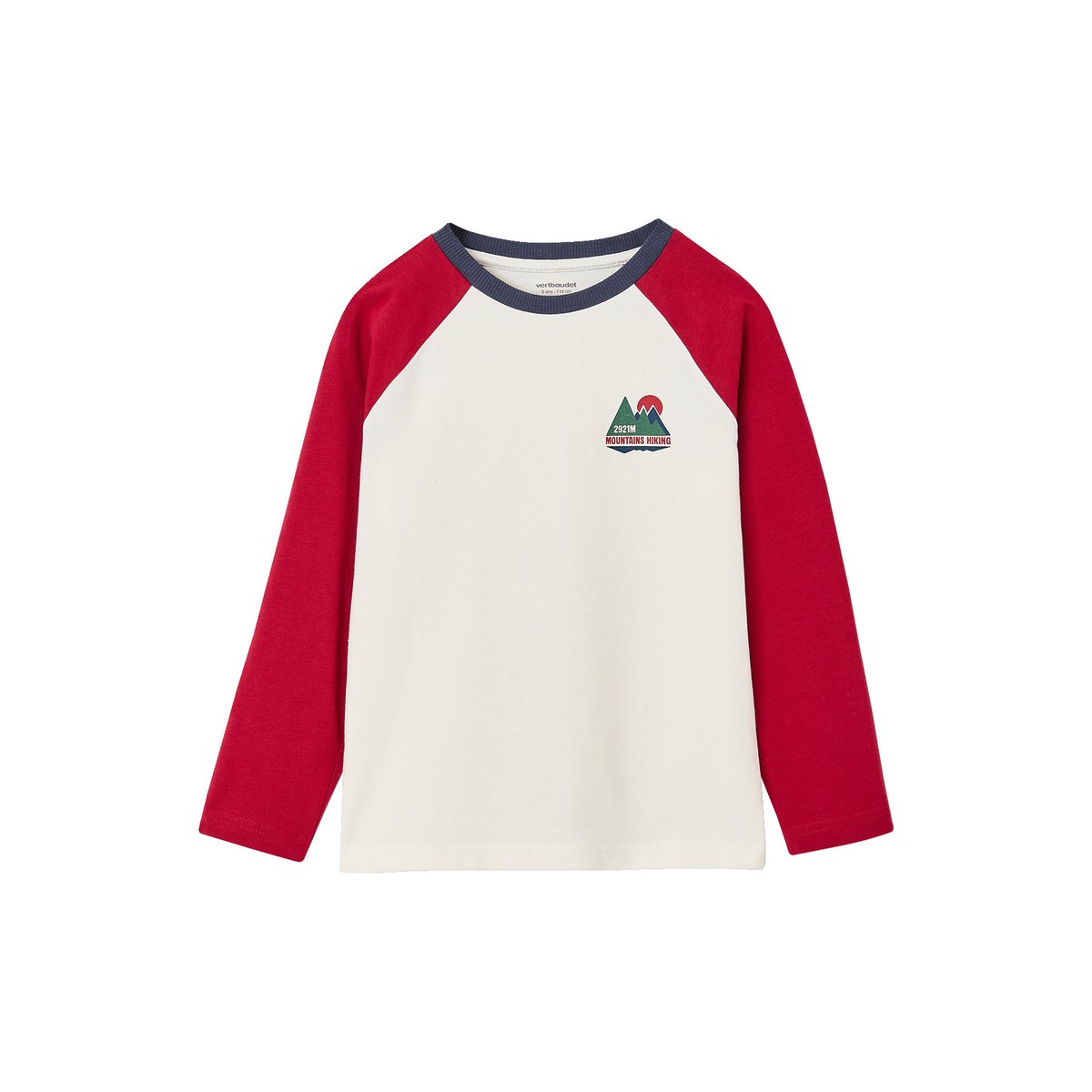 T-shirt manches longues bordeaux, VERTBAUDET