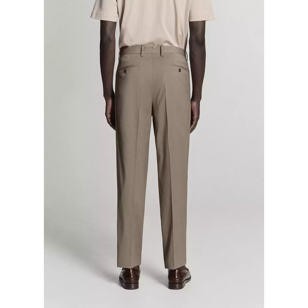 Pantalon costume Milán slim-fit marron moyen, MANGO MAN