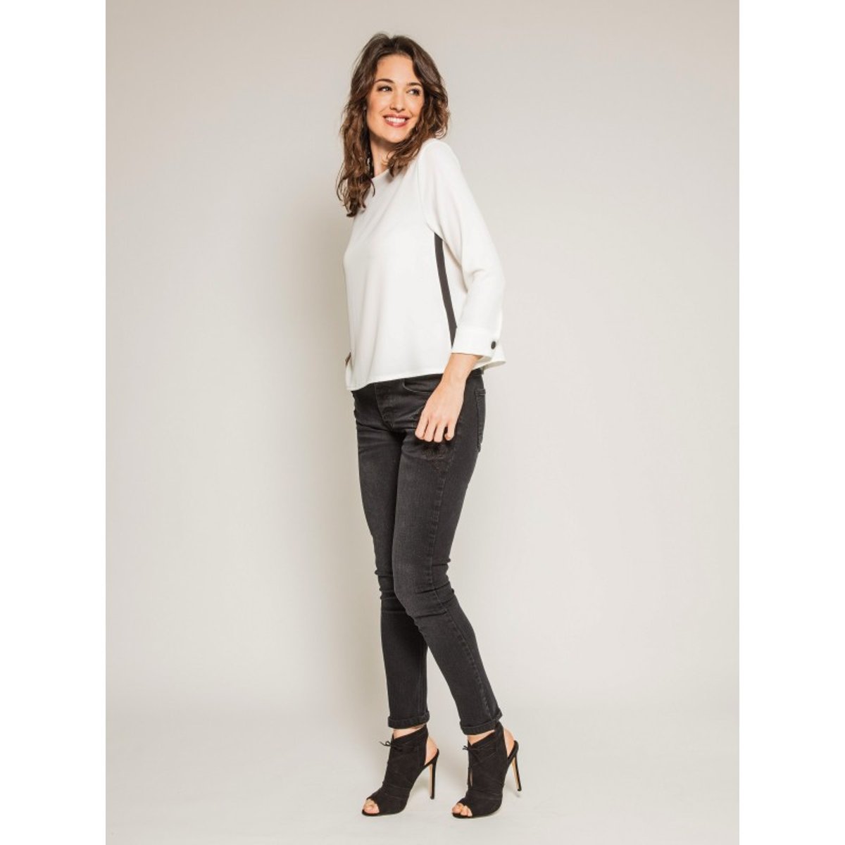 Blouse Manches 3/4 Orkie blanc, DONA LISA