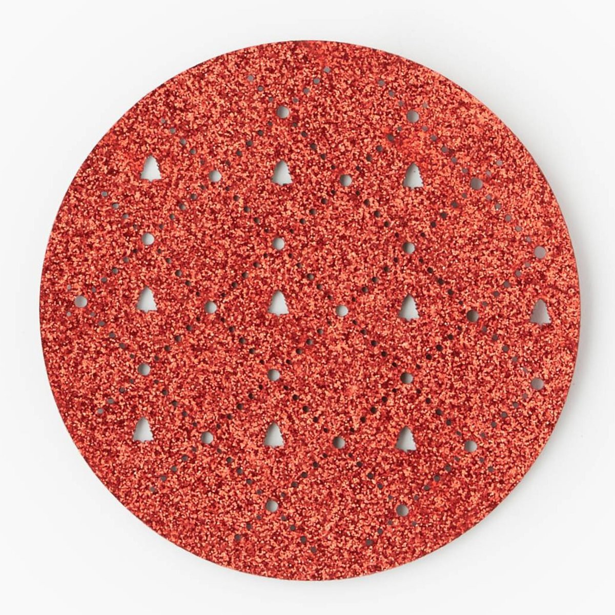 Lot de 4 dessous de verre, 10cm, résine acrylique rouge, MONOPRIX