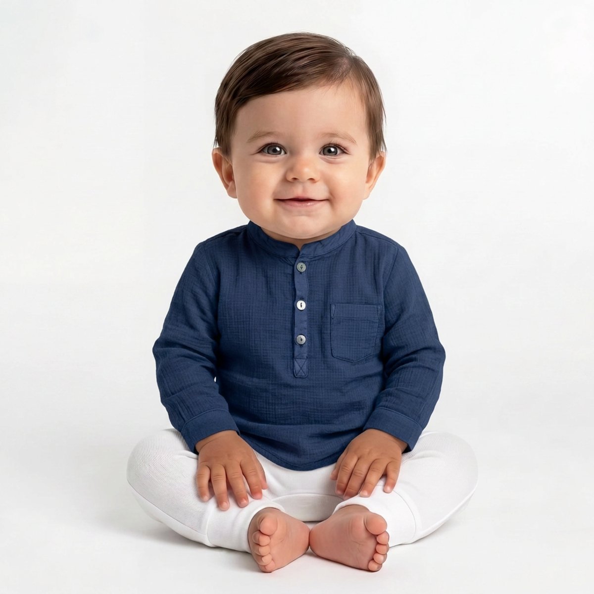 Blouse bébé - Très bon état bleu, BONTON