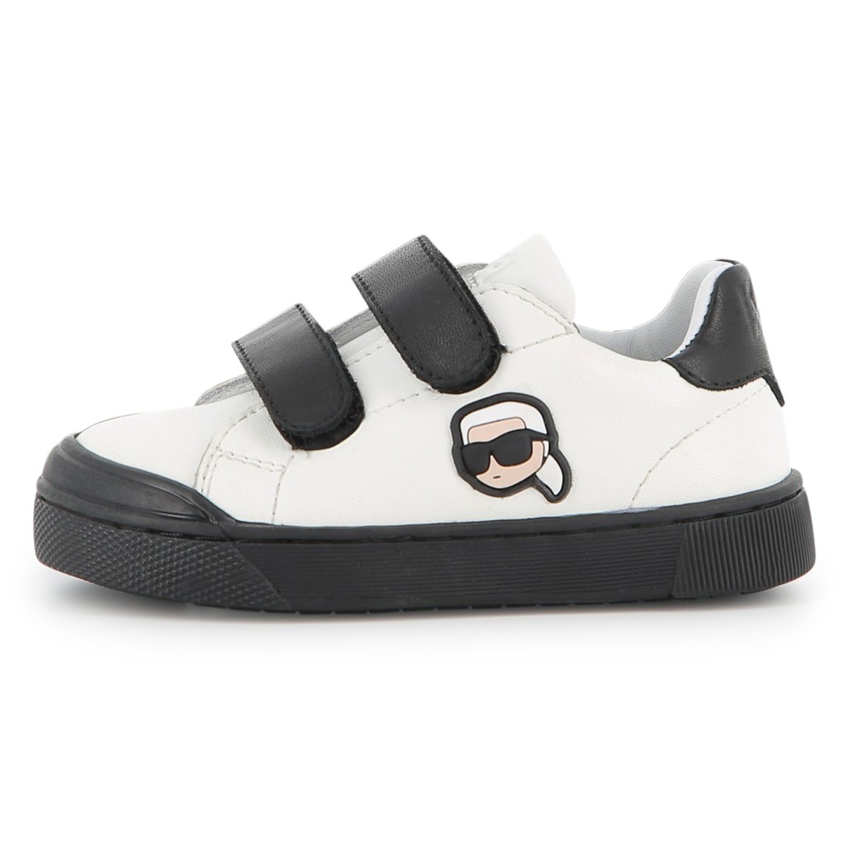 Baskets à scratch noir blanc, KARL LAGERFELD KIDS