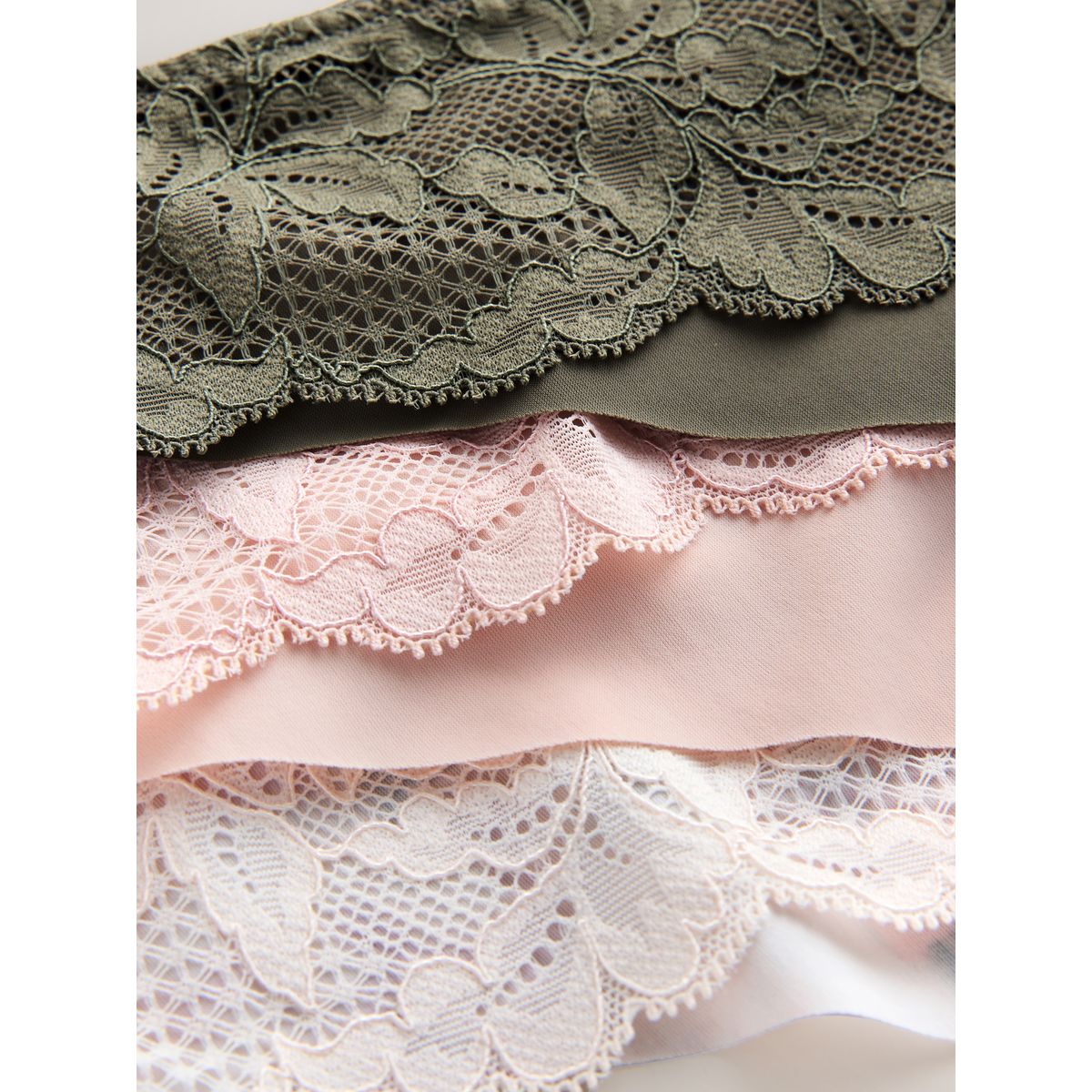Slip invisible avec dentelle, lot de 5 vert sauge, NEXT