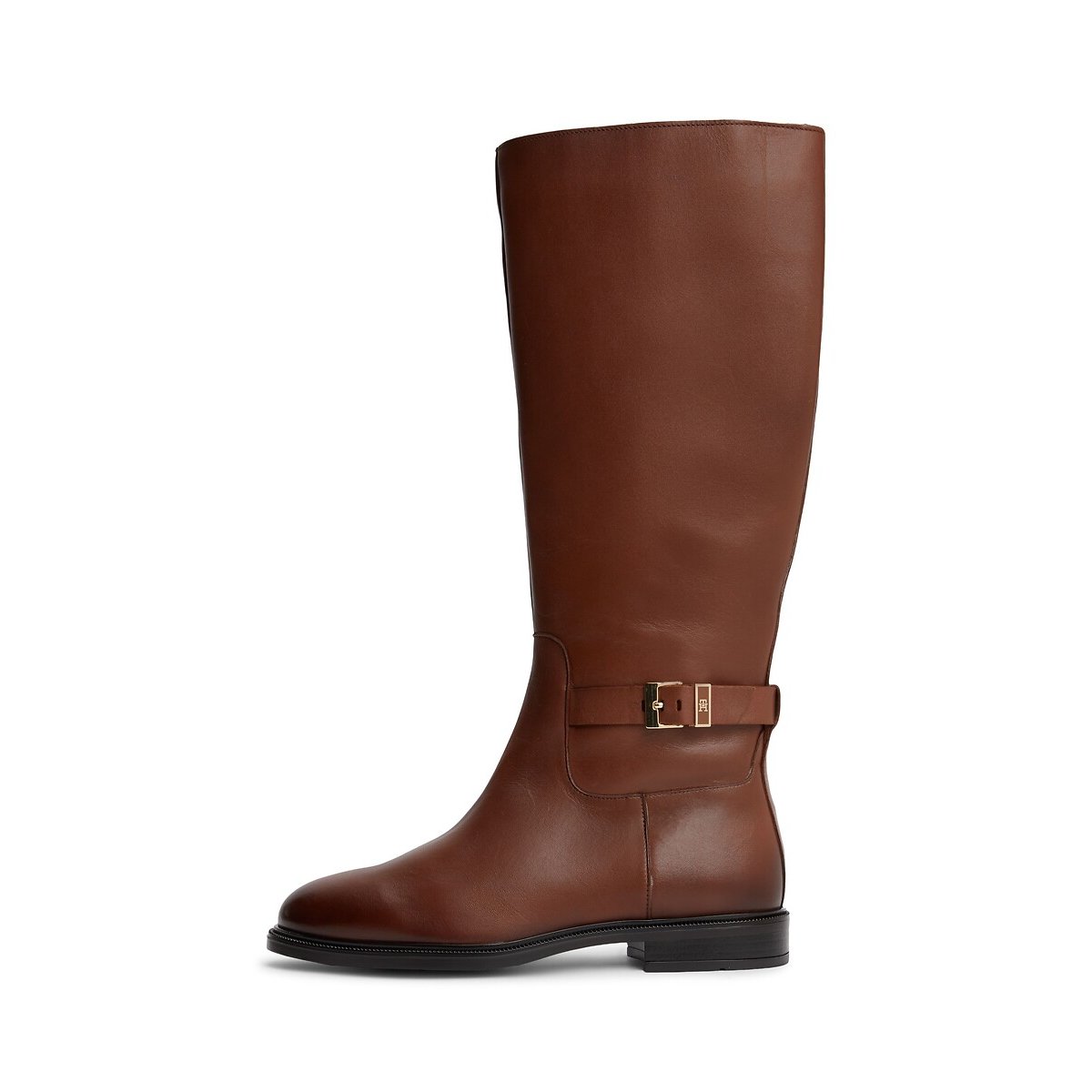 Bottes plates en cuir cognac, TOMMY JEANS