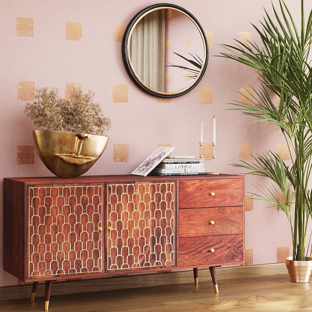 Vase nez et bouche orange, KARE DESIGN
