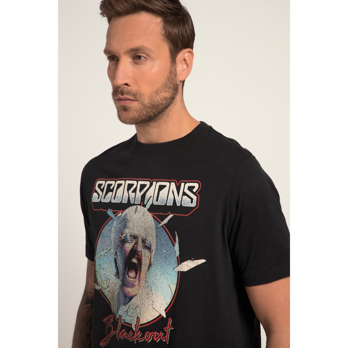 T-shirt du groupe Scorpions, manches courtes noir, JP1880