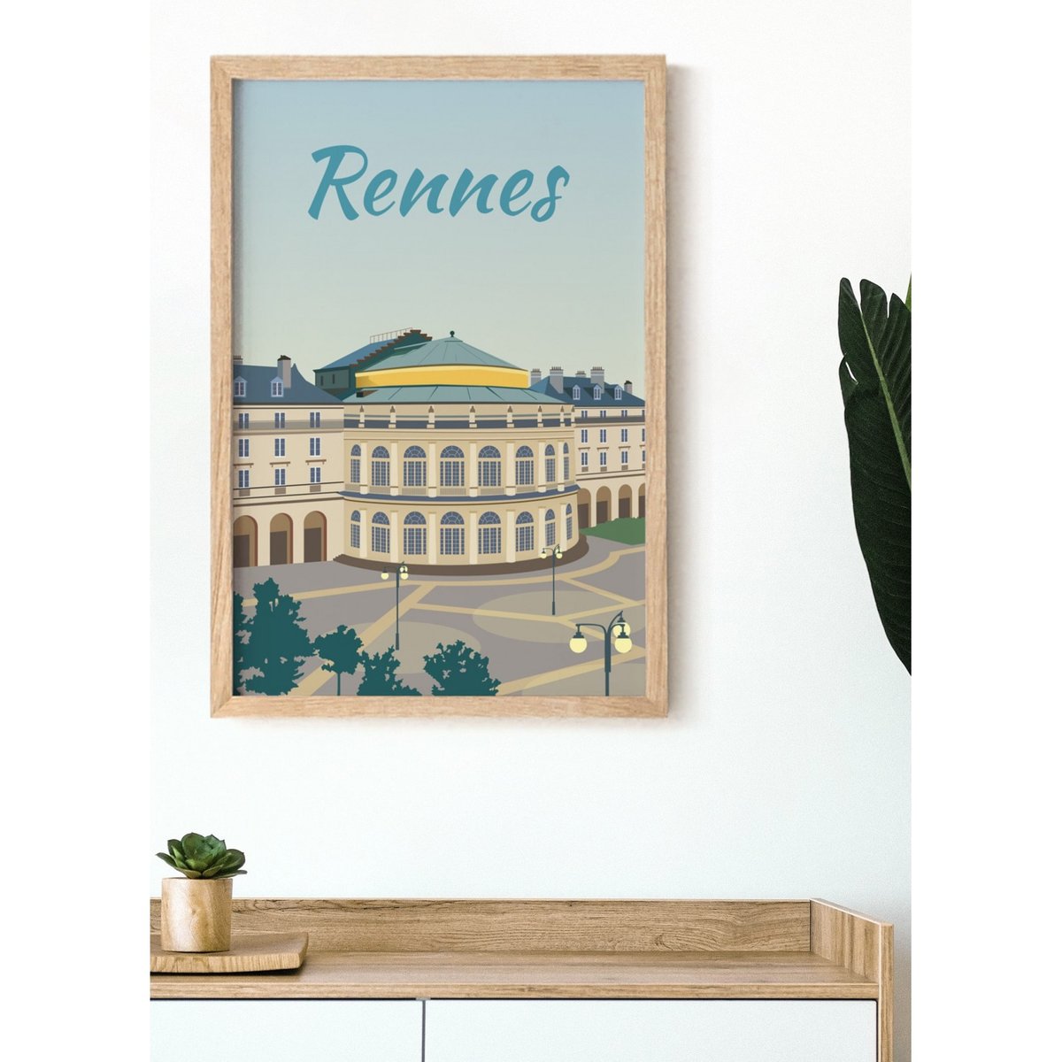 Affiche ville Rennes 2 blanc, L'AFFICHERIE