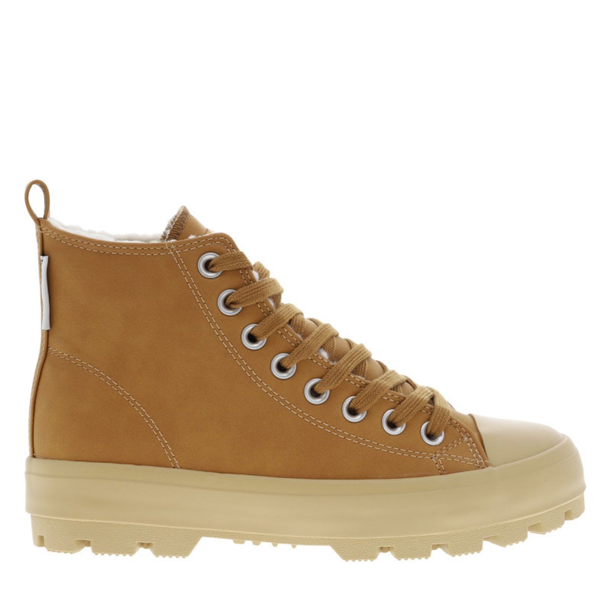Baskets montantes coton biologique marron, BK