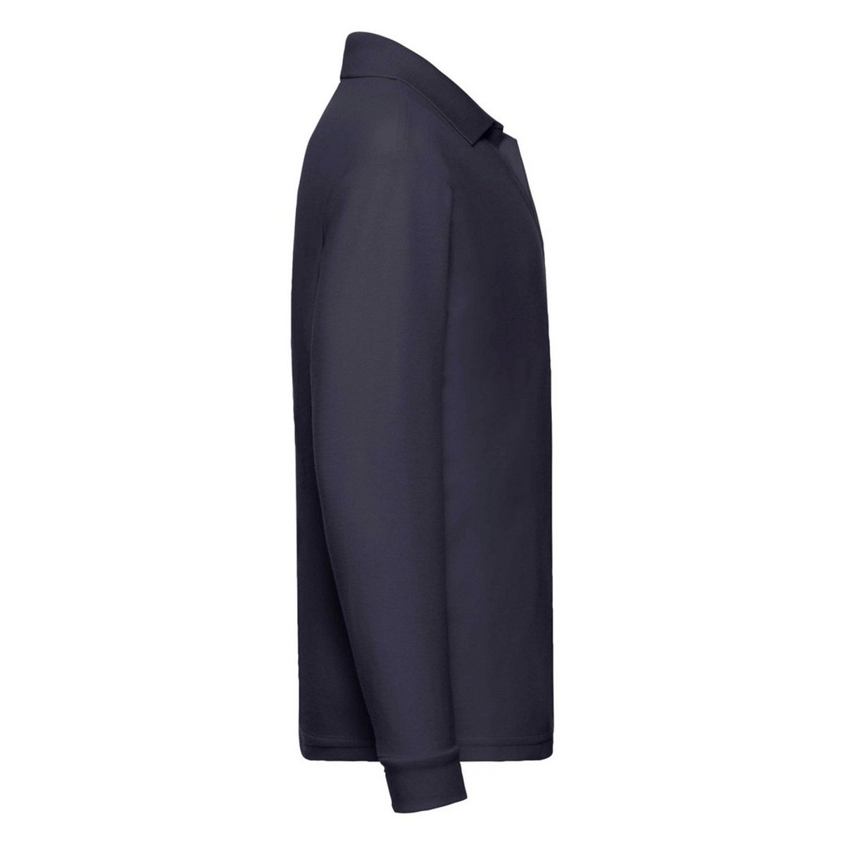 Polo à manches longues bleu marine, FRUIT OF THE LOOM