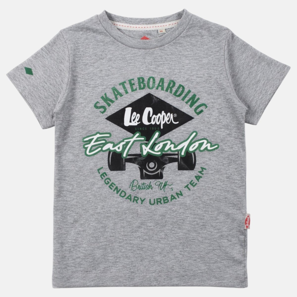 T-shirt manches courtes, col rond SKATE PARK gris, LEE COOPER