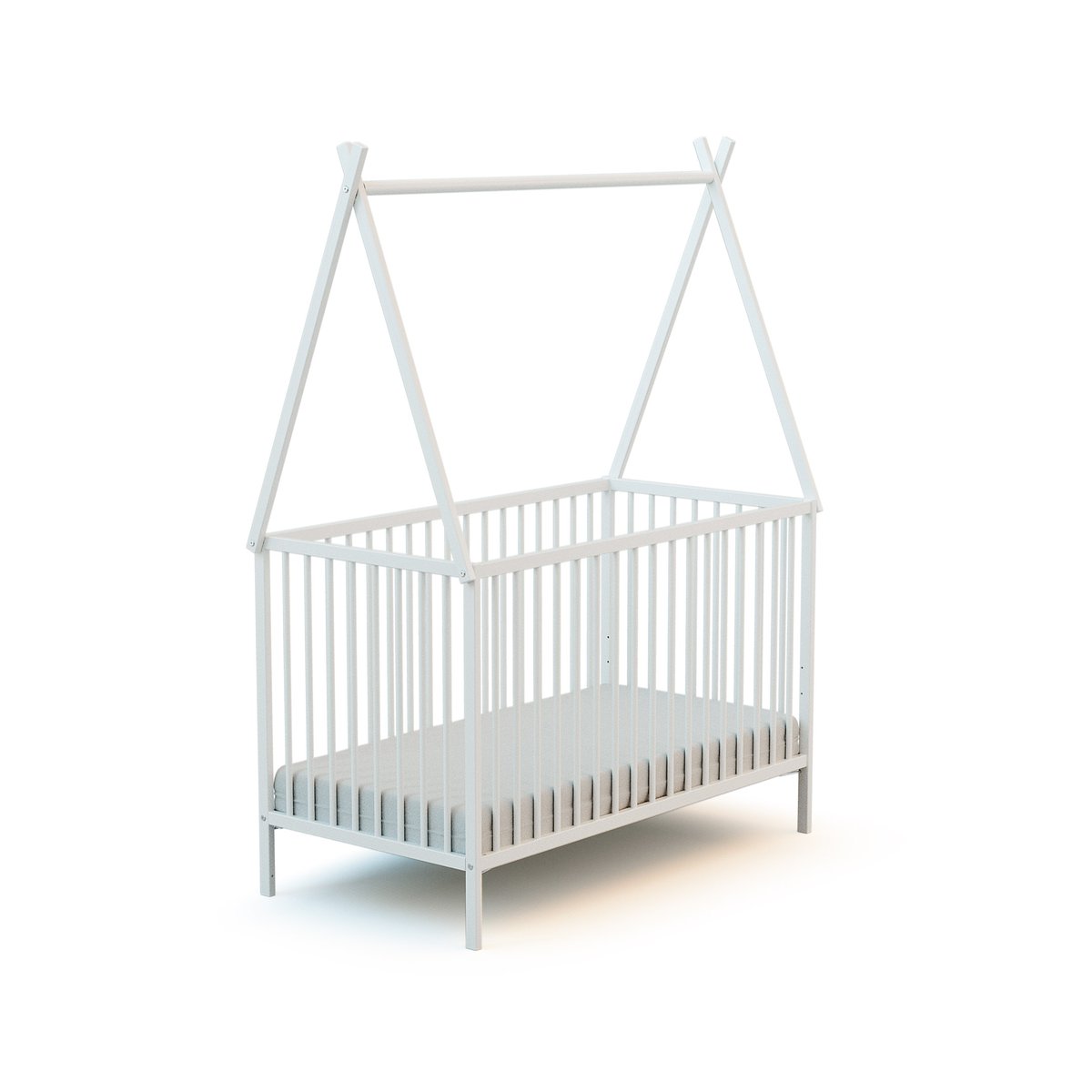 Lit tipi en bois ONE blanc, WEBABY