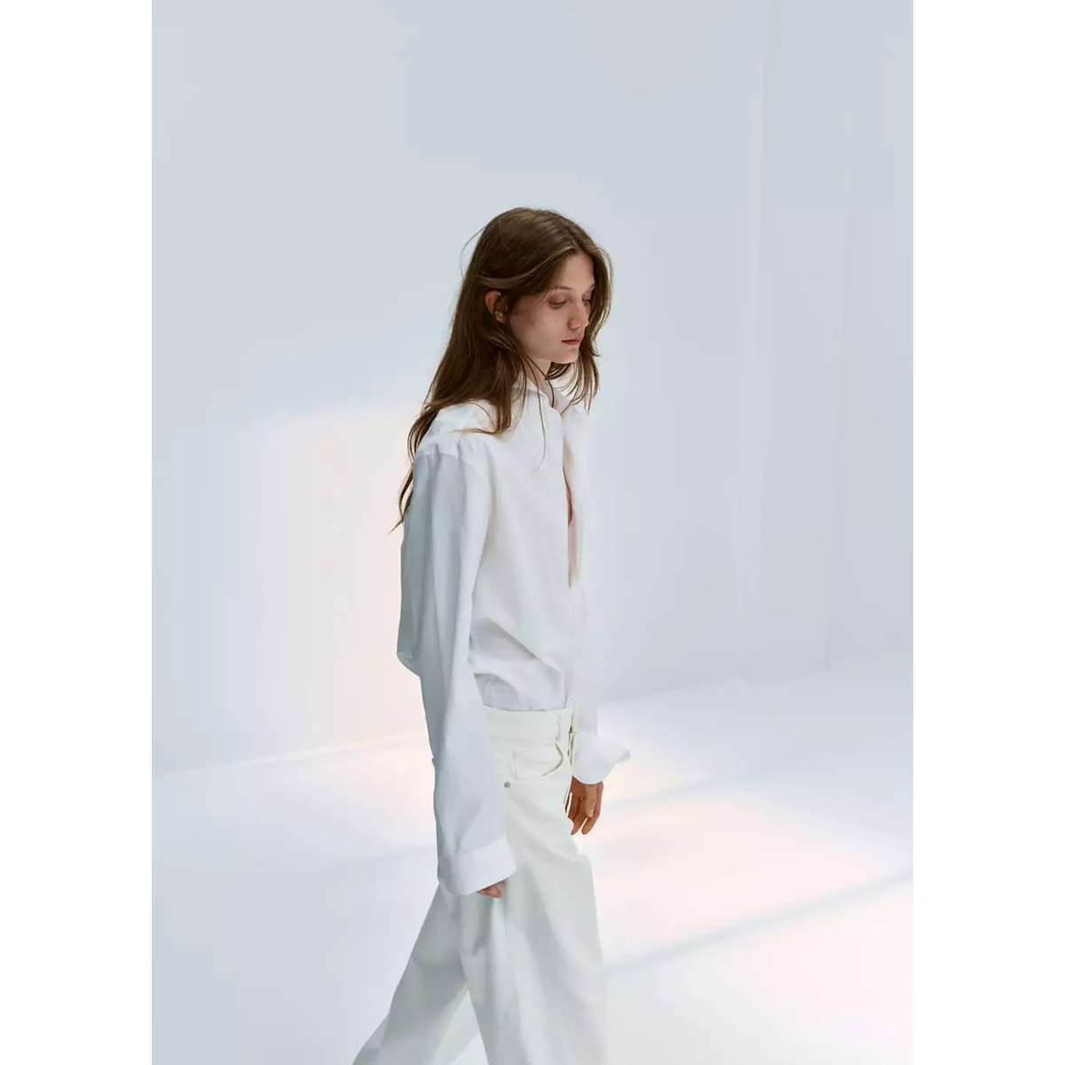 Jean balloon taille normale blanc cassé, MANGO