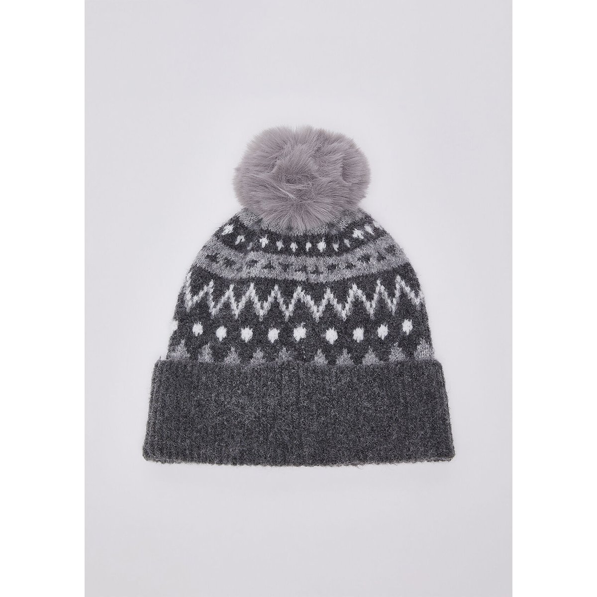 Chapeau jacquard avec clous anthracite, LIU JO