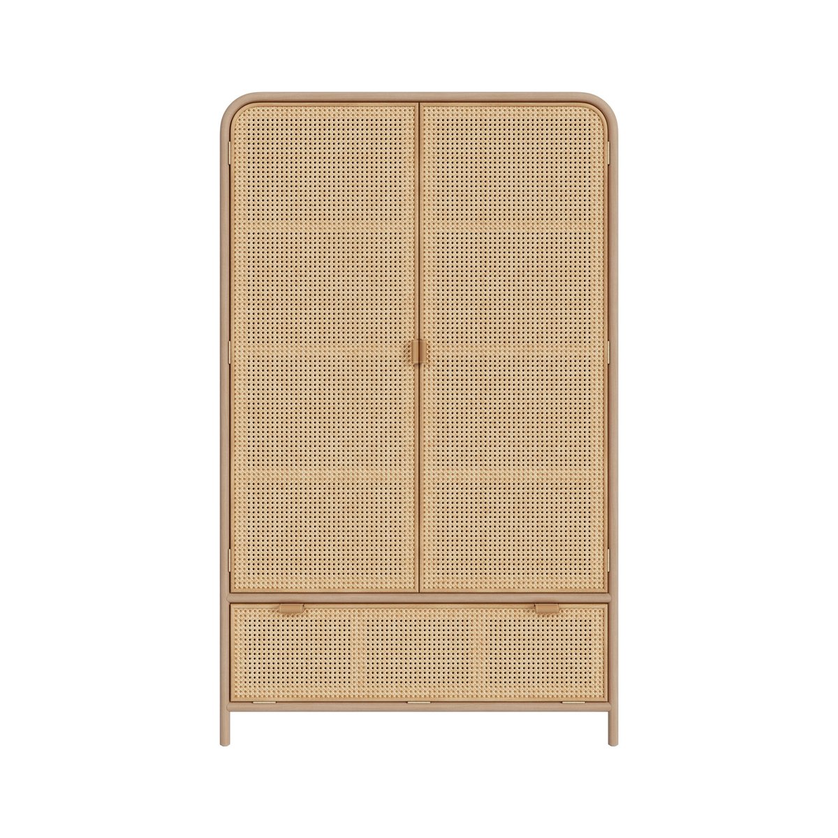 Armoire en bois massif de pin et de teck - ALATA marron clair, MAISON PAVANE