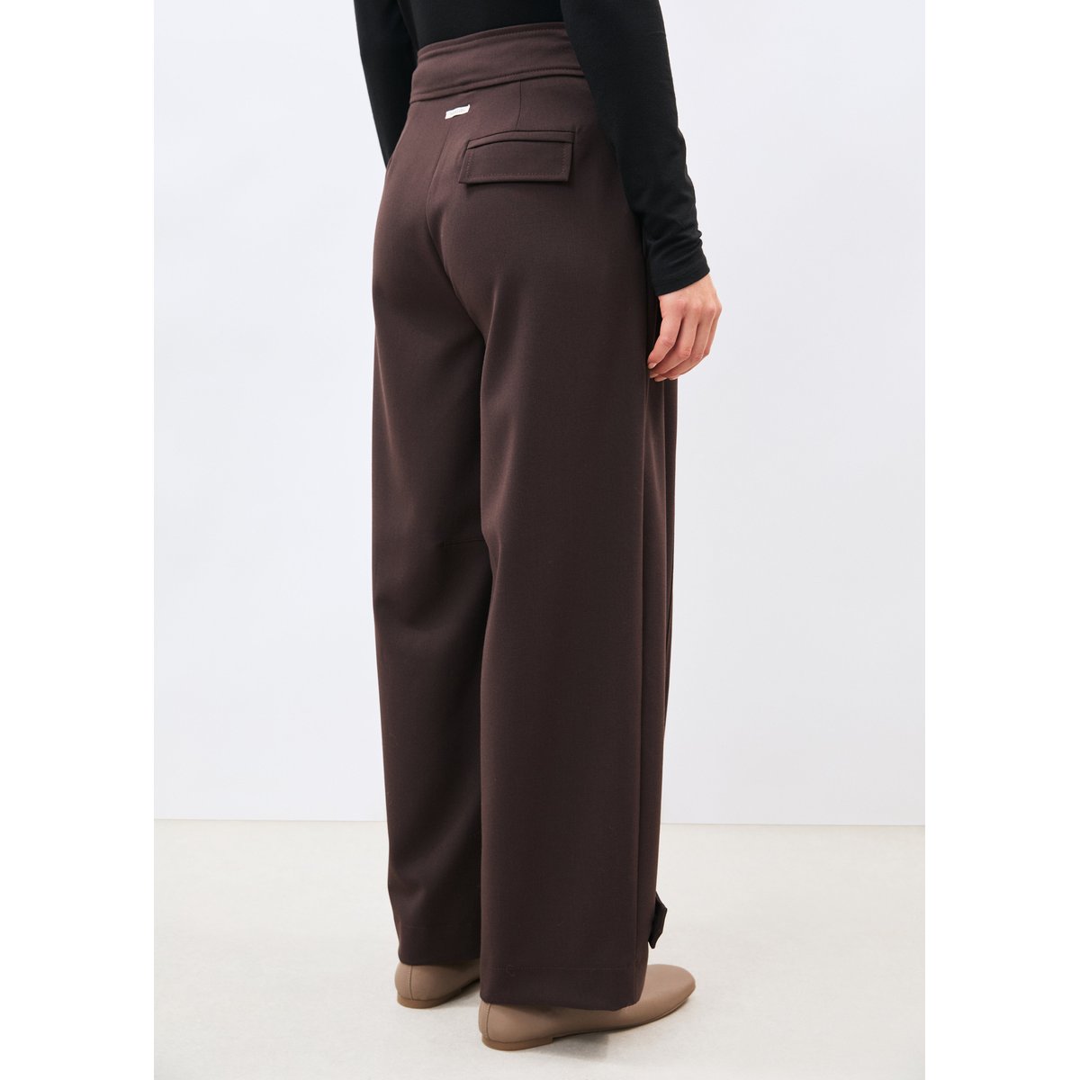 Pantalon barrel chocolat, HUMILITY