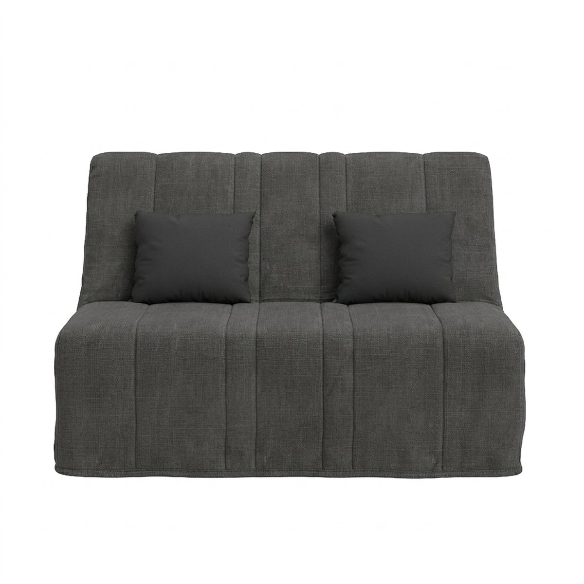Banquette convertible NEA BZ, couchage 140x190, avec 2 coussins OFFERTS, Aba anthracite anthracite, RELAXIMA