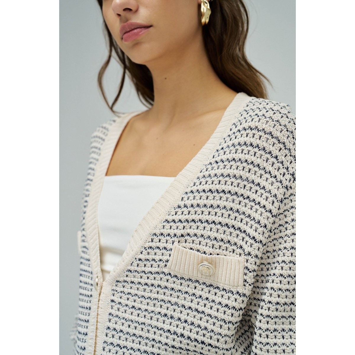 CARDIGAN TRICOTÉ beige, SALSA JEANS