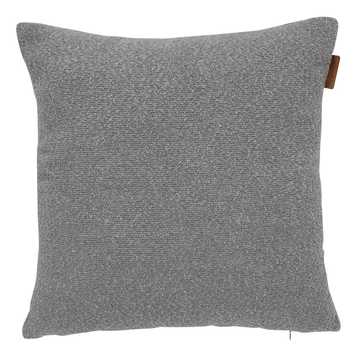 Coussin déco d'extérieur carré déhoussable SOLFIA gris ardoise, HESPERIDE