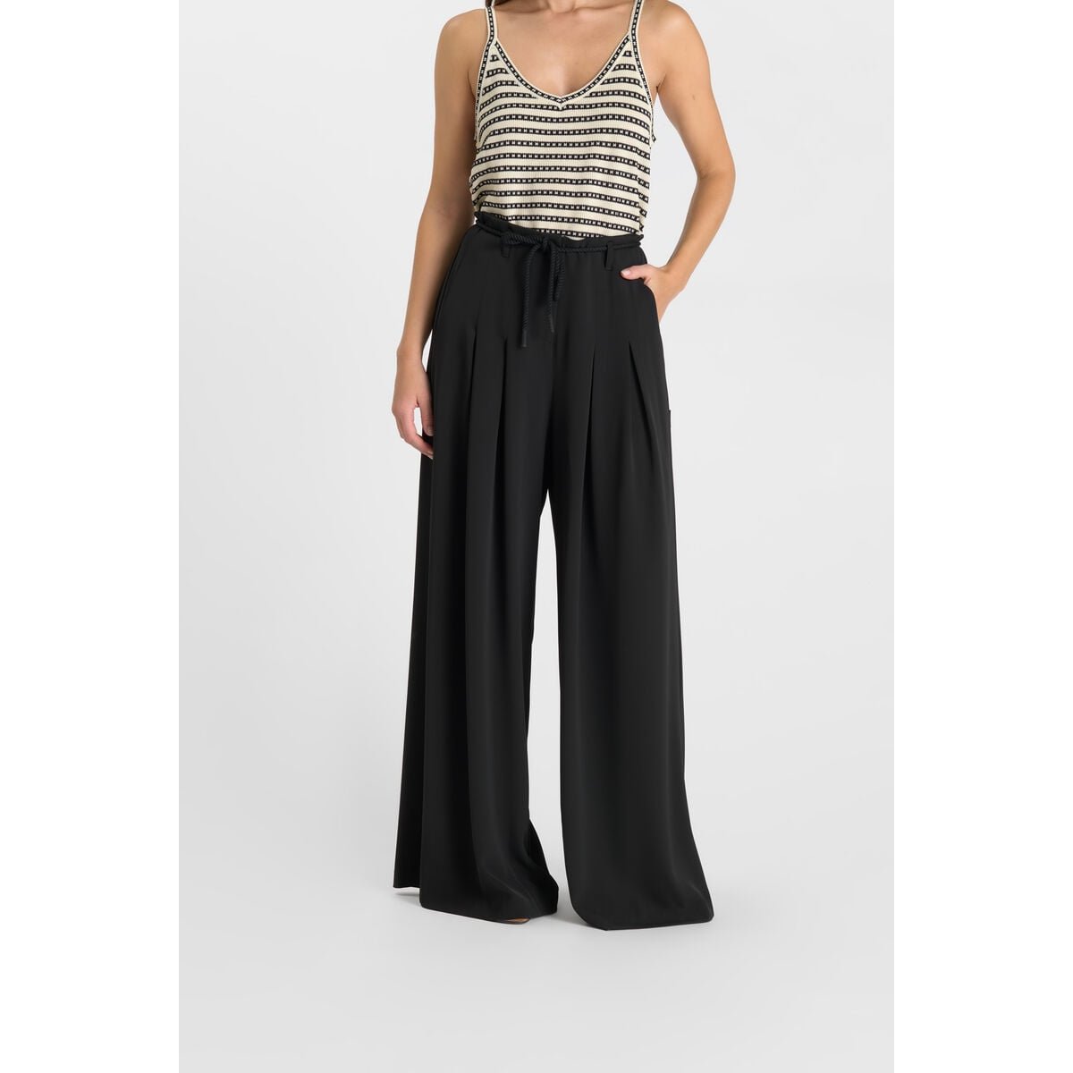Pantalon loose, large ADELA black, LE TEMPS DES CERISES
