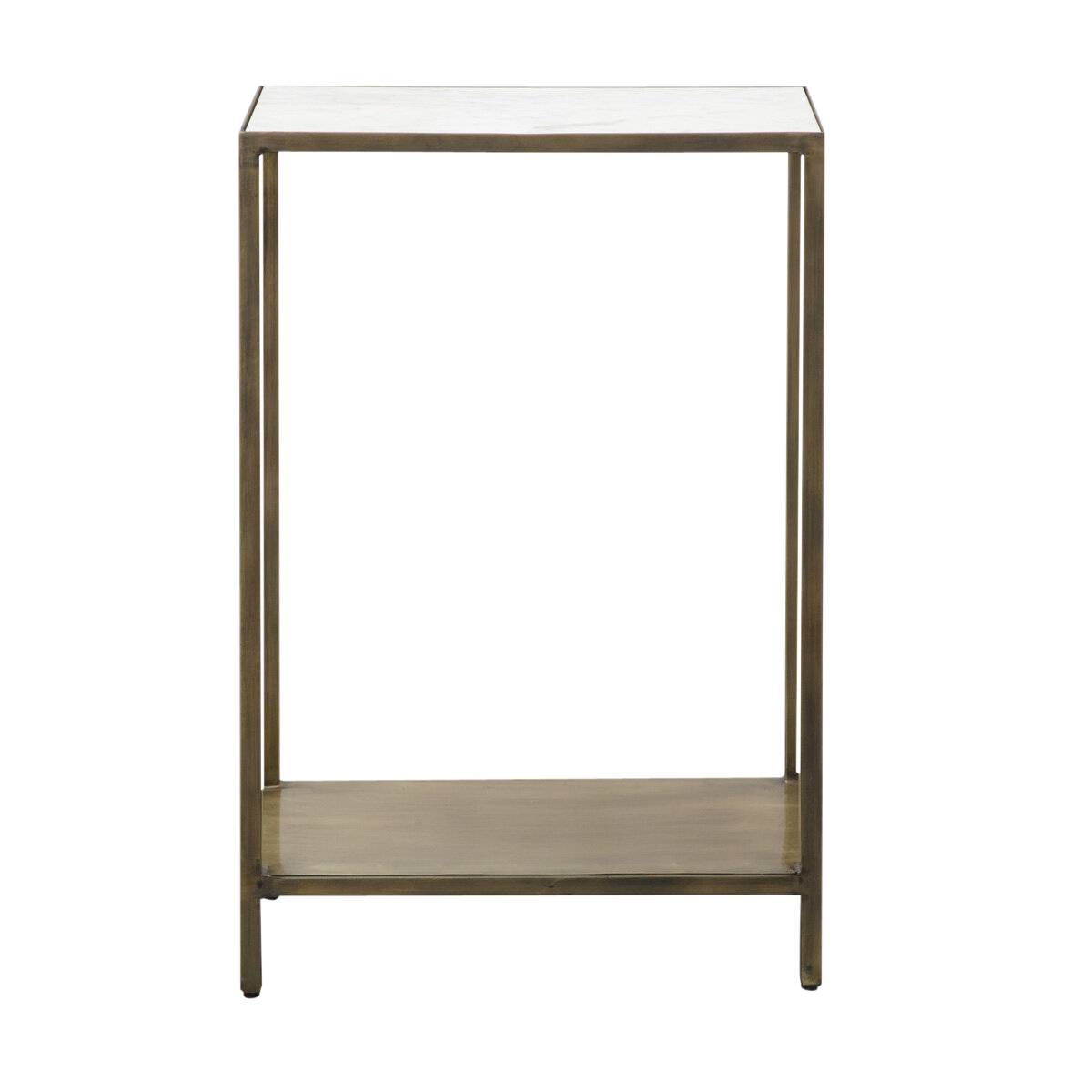 Console en métal rectangle POMME jaune, MADE IN MEUBLES 