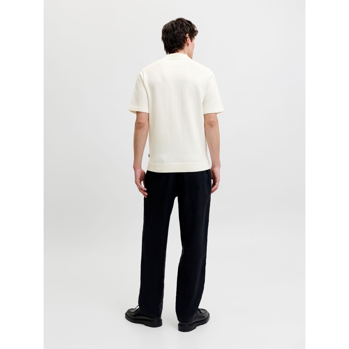 Polo Tricoté blanche - cloud dancer 1, JACK & JONES