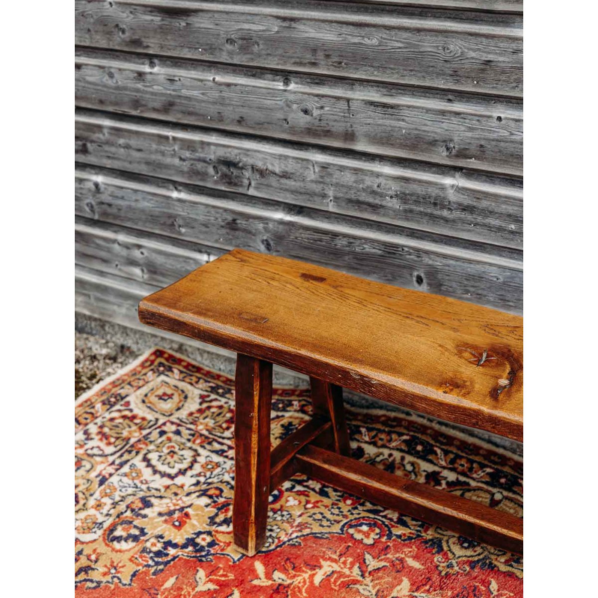 Banc de ferme Antoine N°437 - Bon état marron, DEBONGOUT