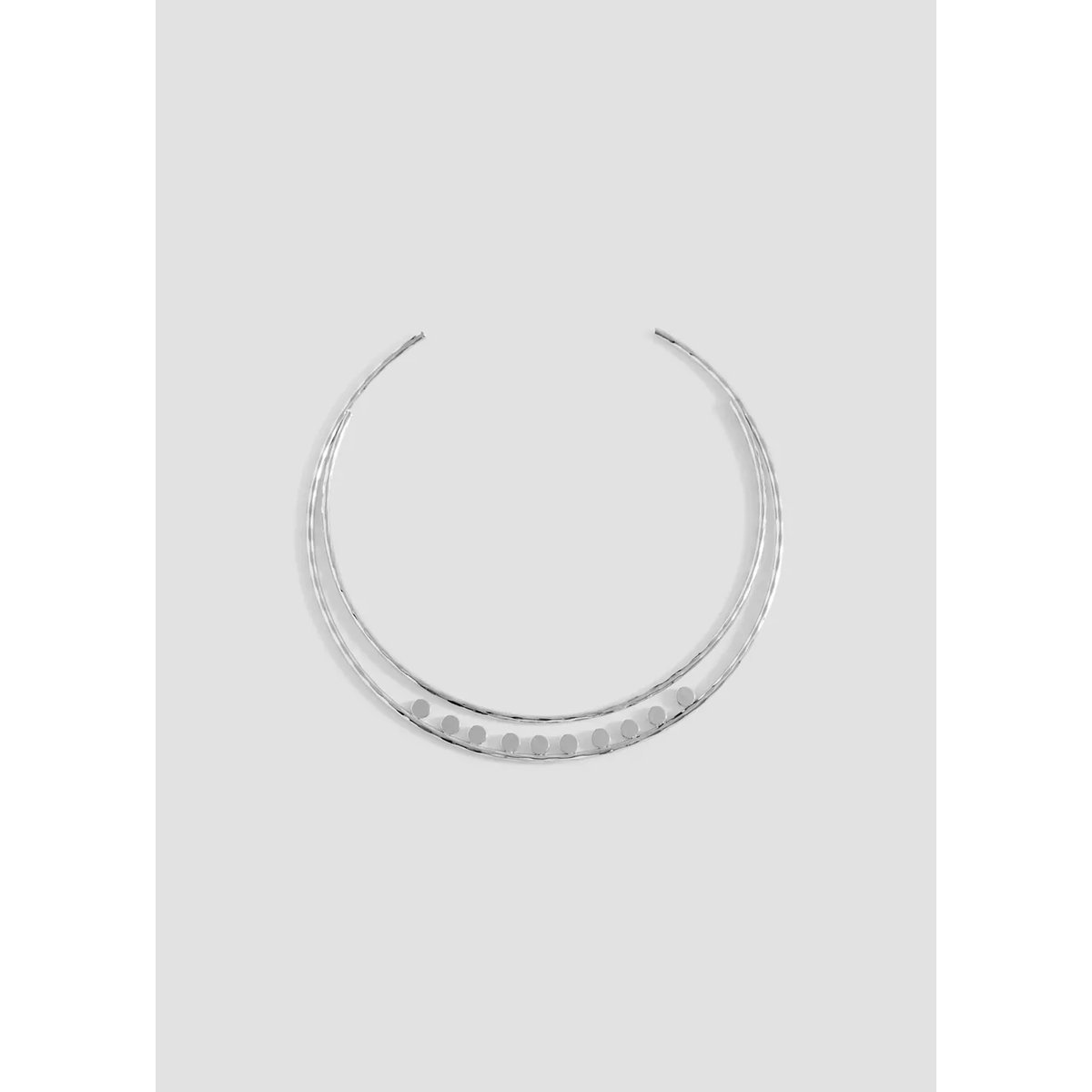 Collier métallique rigide argent, MANGO TEEN