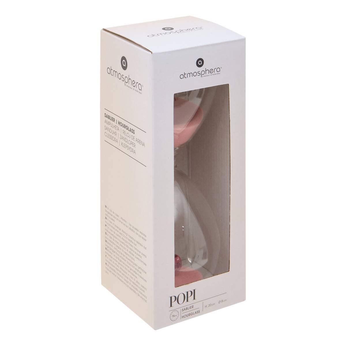 Sablier POPI rose, ATMOSPHERA