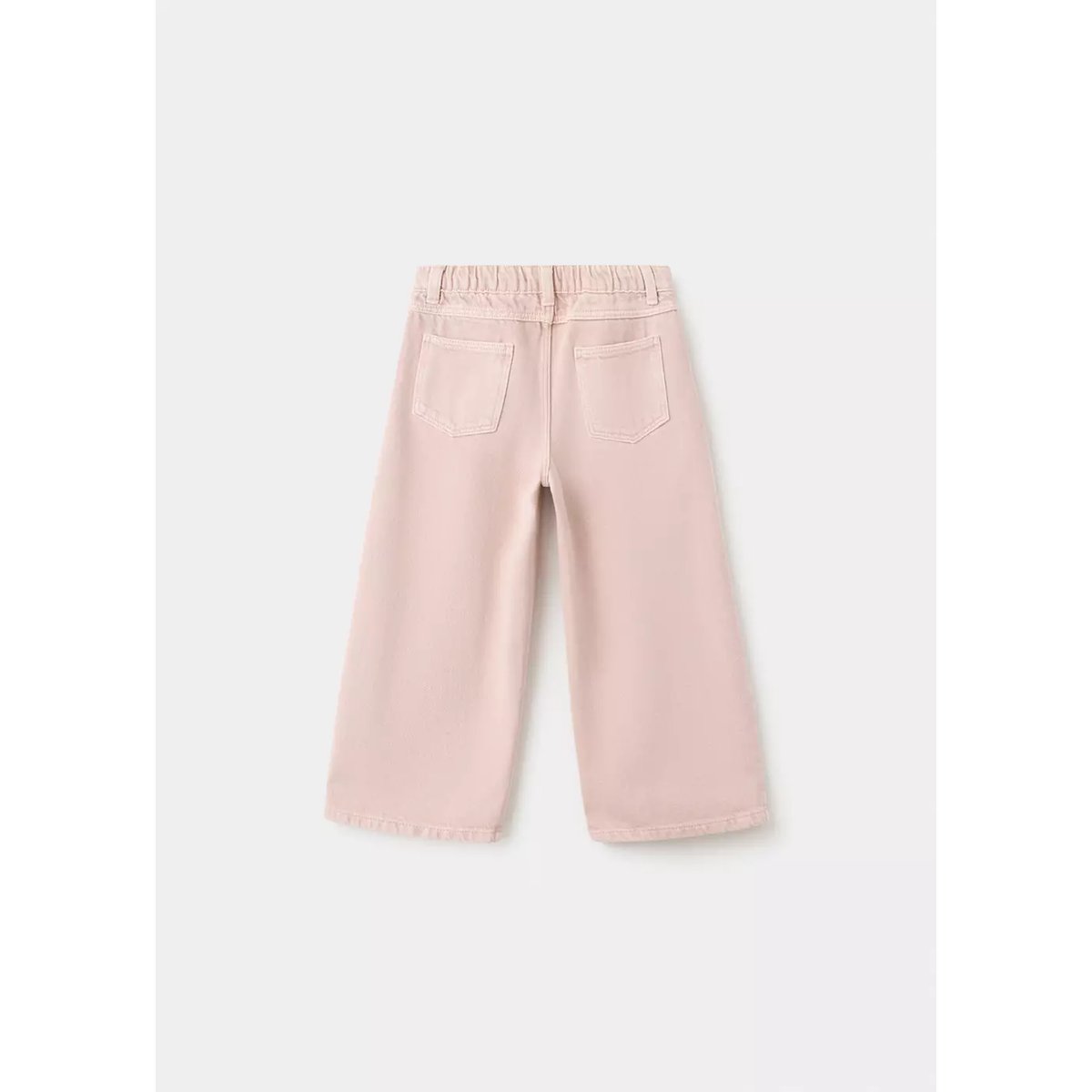 Jean droit pinces rose pastel, MANGO BABY