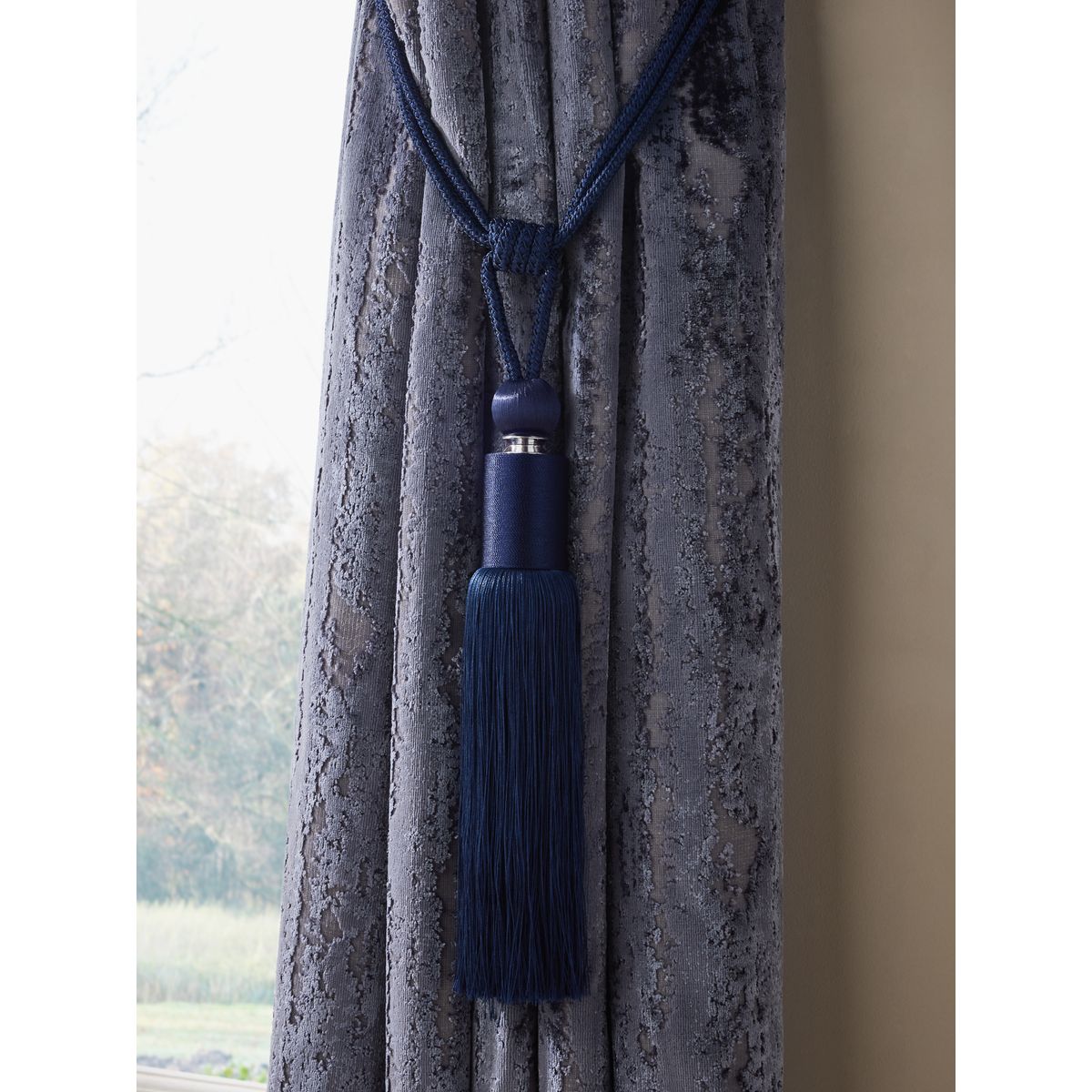 Grandes embrasses de rideaux, lot 2 bleu marine, NEXT