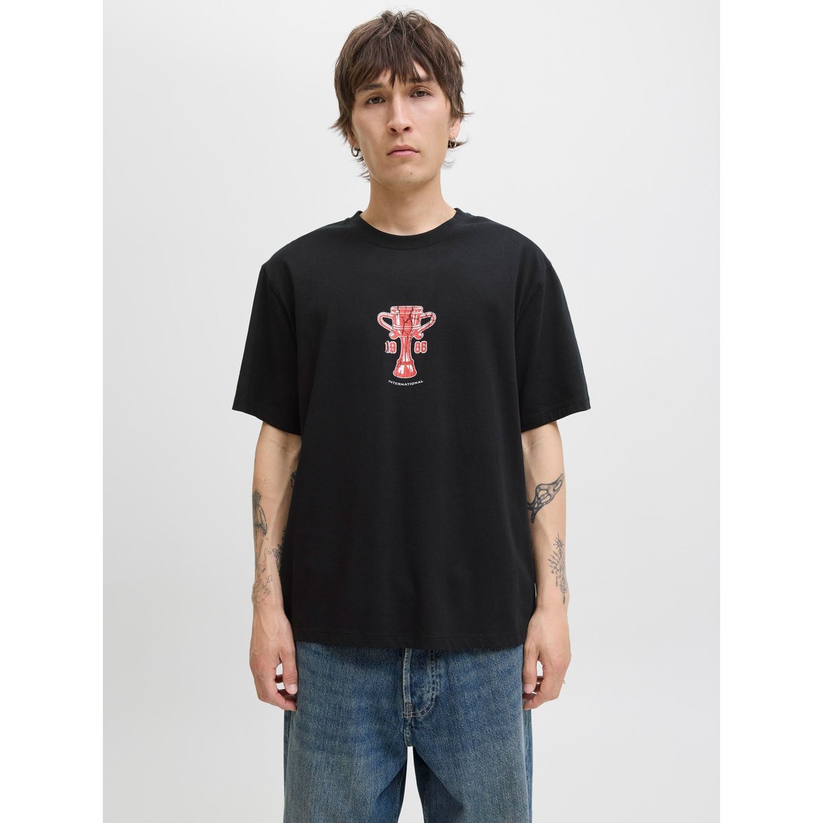 T-Shirt black 1, JACK & JONES