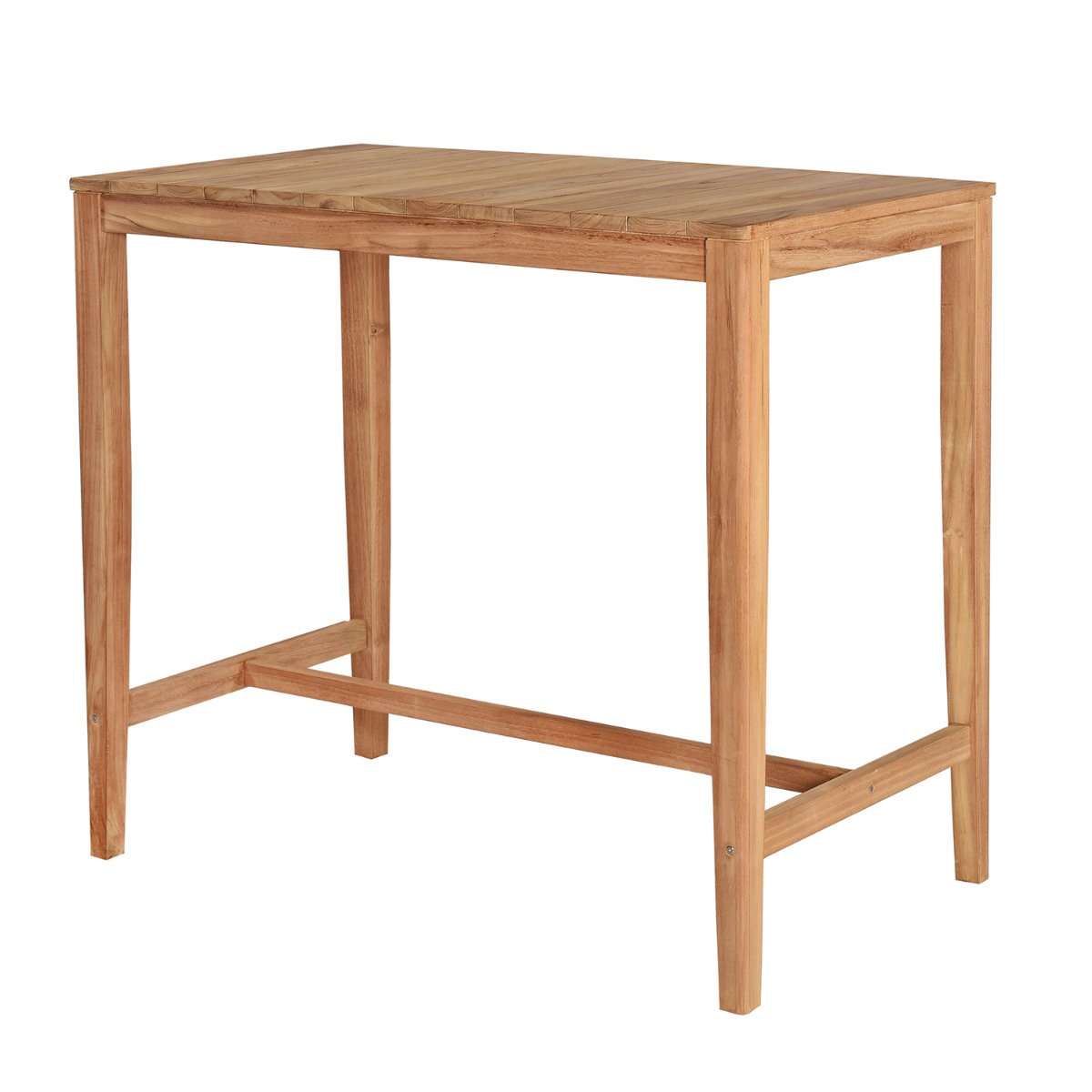 Table haute en teck massif 120 cm Sarina naturel, TECK ATTITUDE