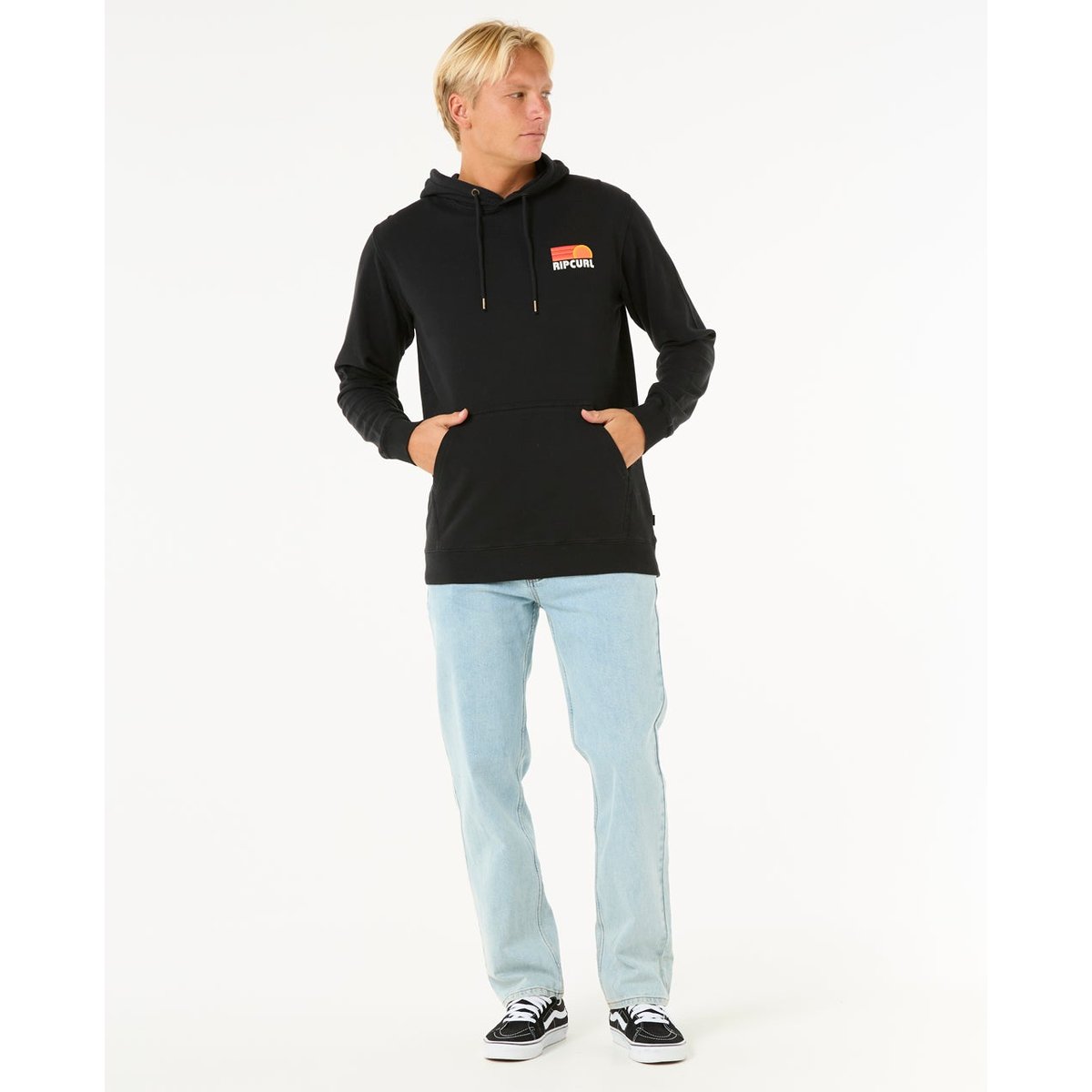 Sweat à Capuche SURF REVIVAL noir, RIP CURL