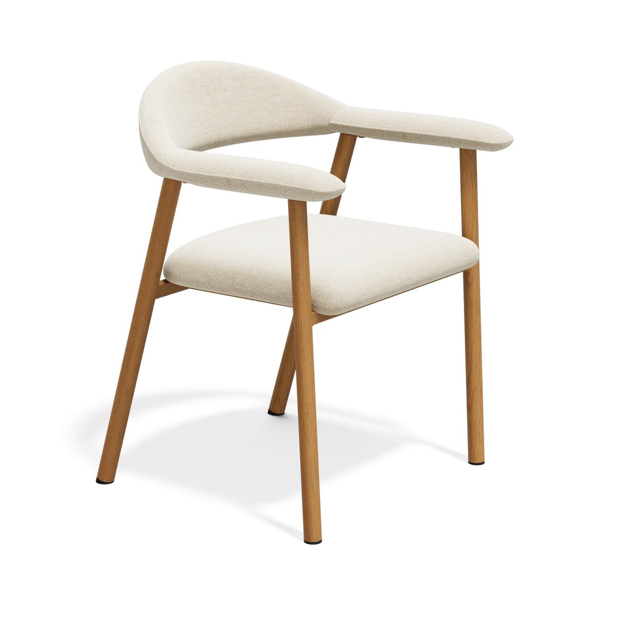 Lot de 2 chaises en velours chenillé HUDSON crème, SIA HOME
