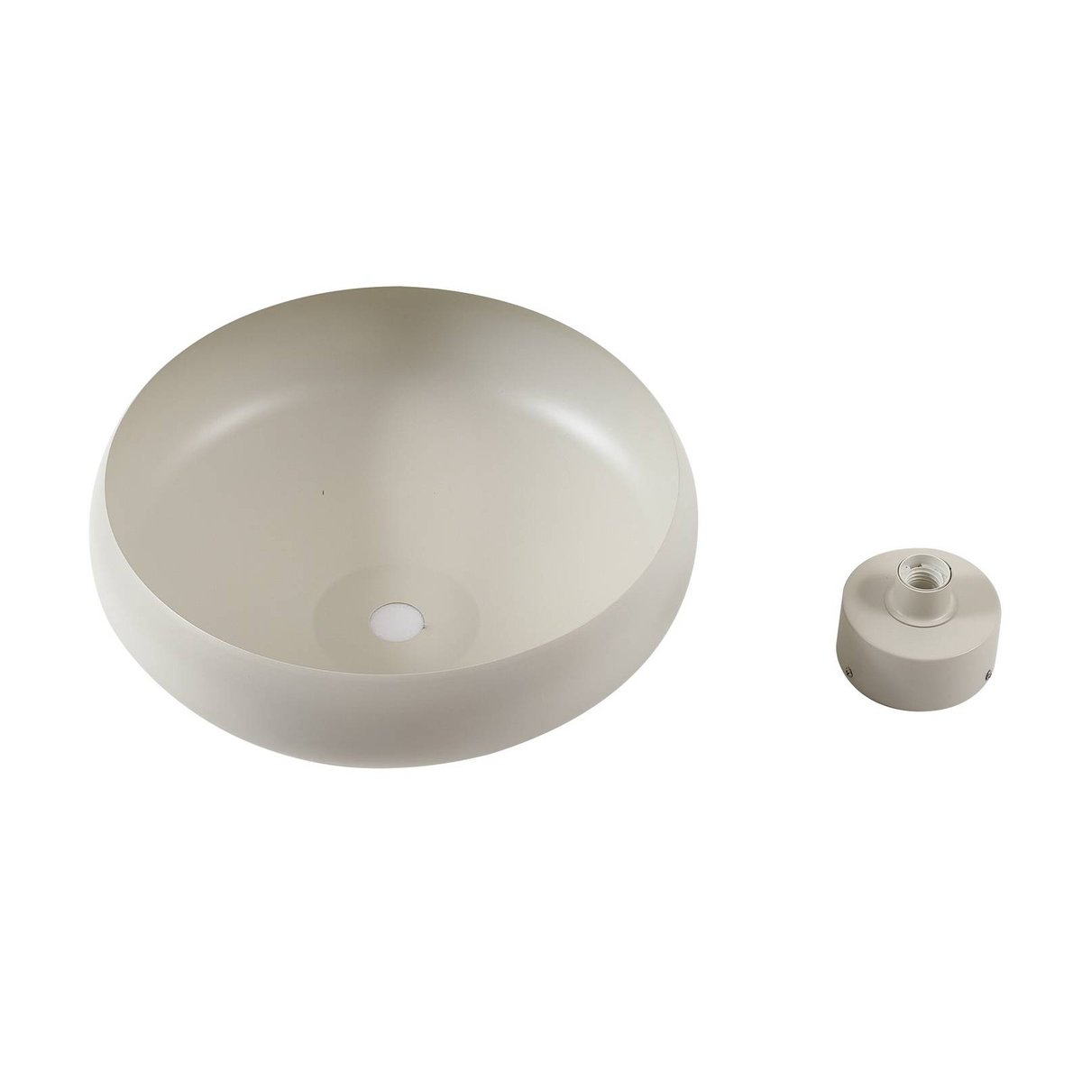 Plafonnier en métal moderne, Elover beige, LINDBY