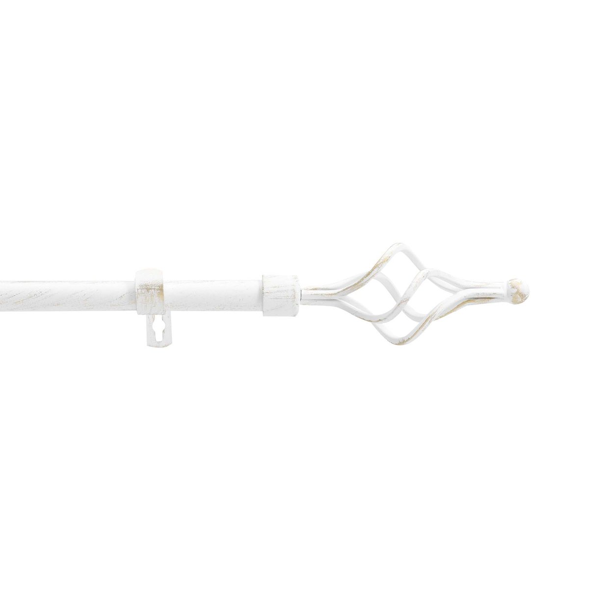 Tringle extensible en kit patiné - 120-210 cm blanc, DOUCEUR D'INTÉRIEUR