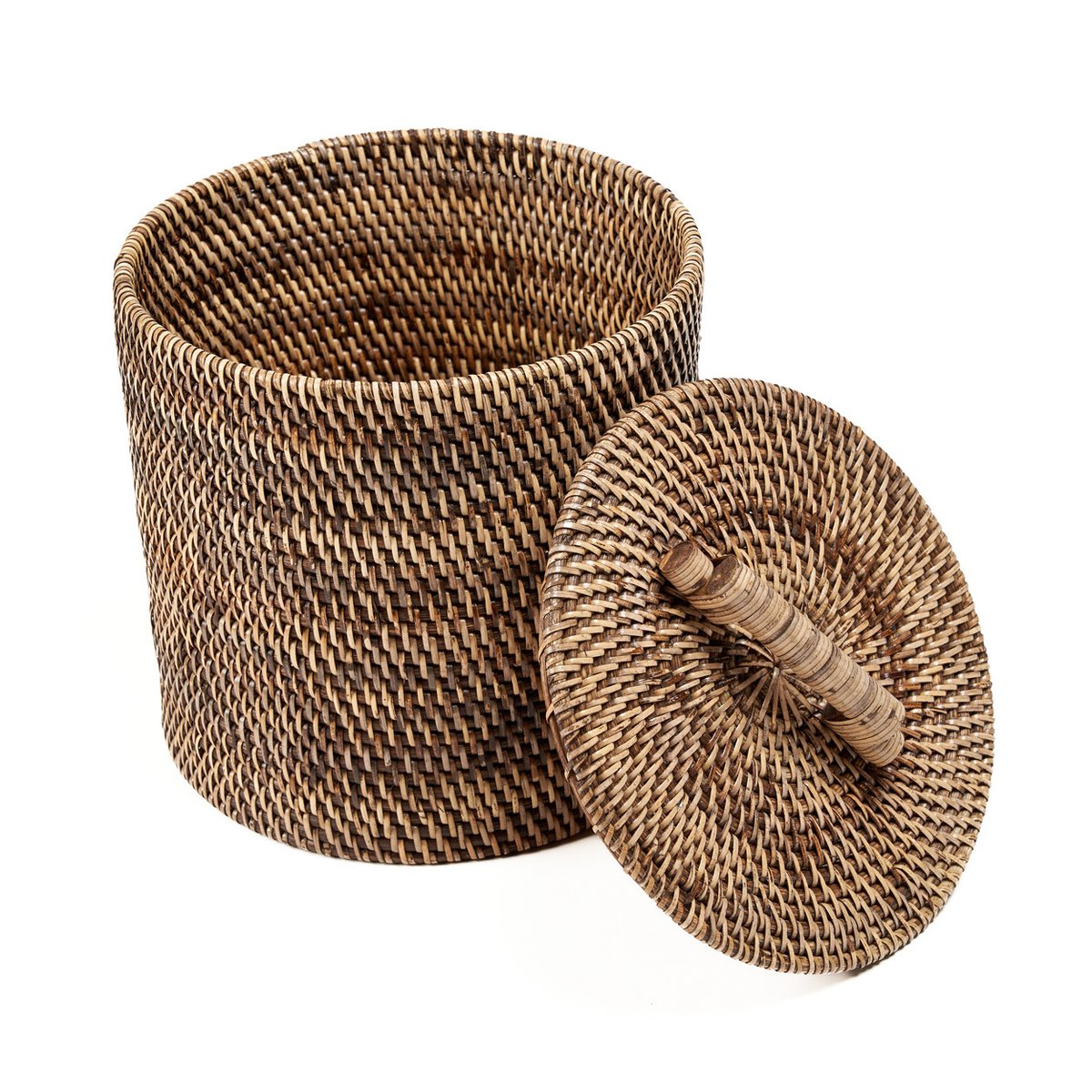 Poubelle de salle de bain en rotin RATTAN BIN brun naturel, BAZAR BIZAR