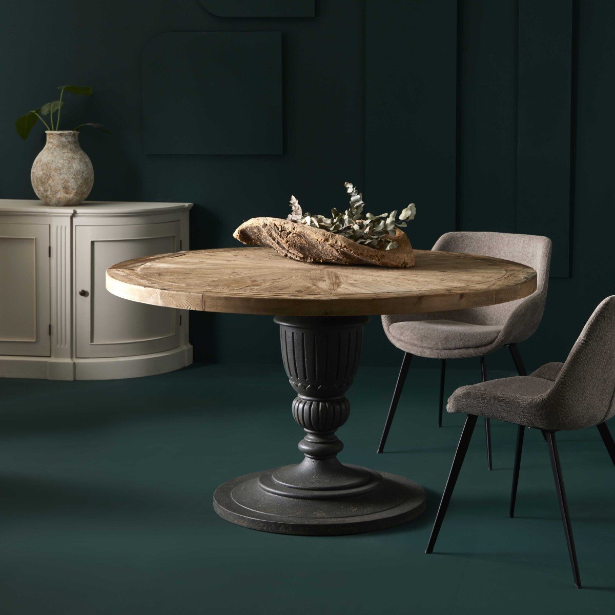 Gueridon en vieux pin L140 cm - MAGISTRAL beige, SIGNATURE