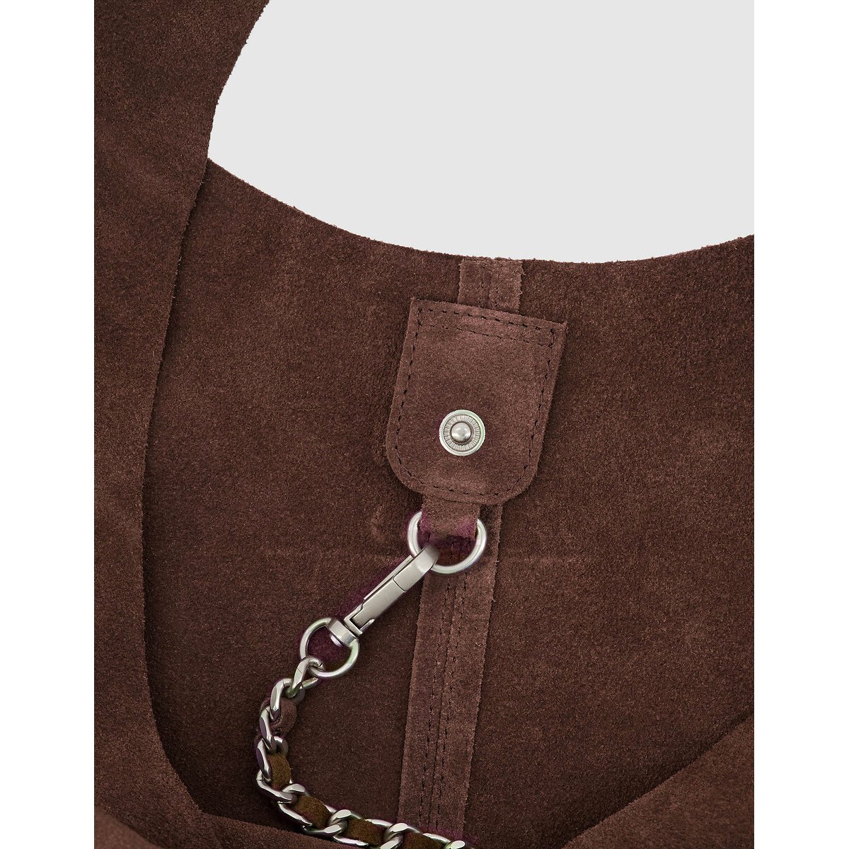 Borsa hobo in pelle scamosciata caramello , IKKS