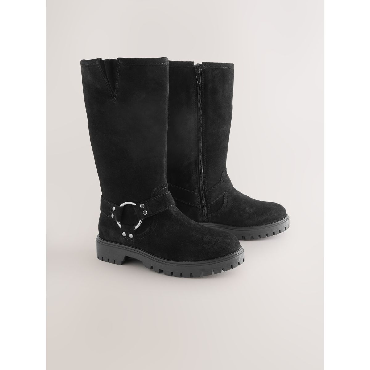 Bottes de motard hauteur genou hydrofuges noir, NEXT