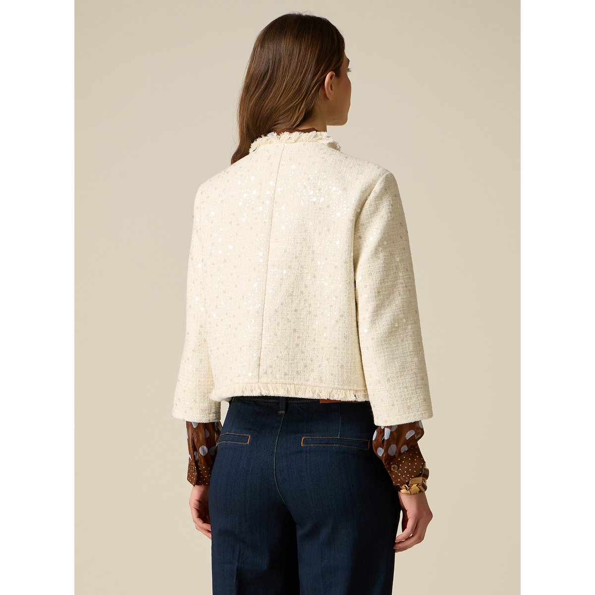 Veste à paillettes blanc, OLTRE