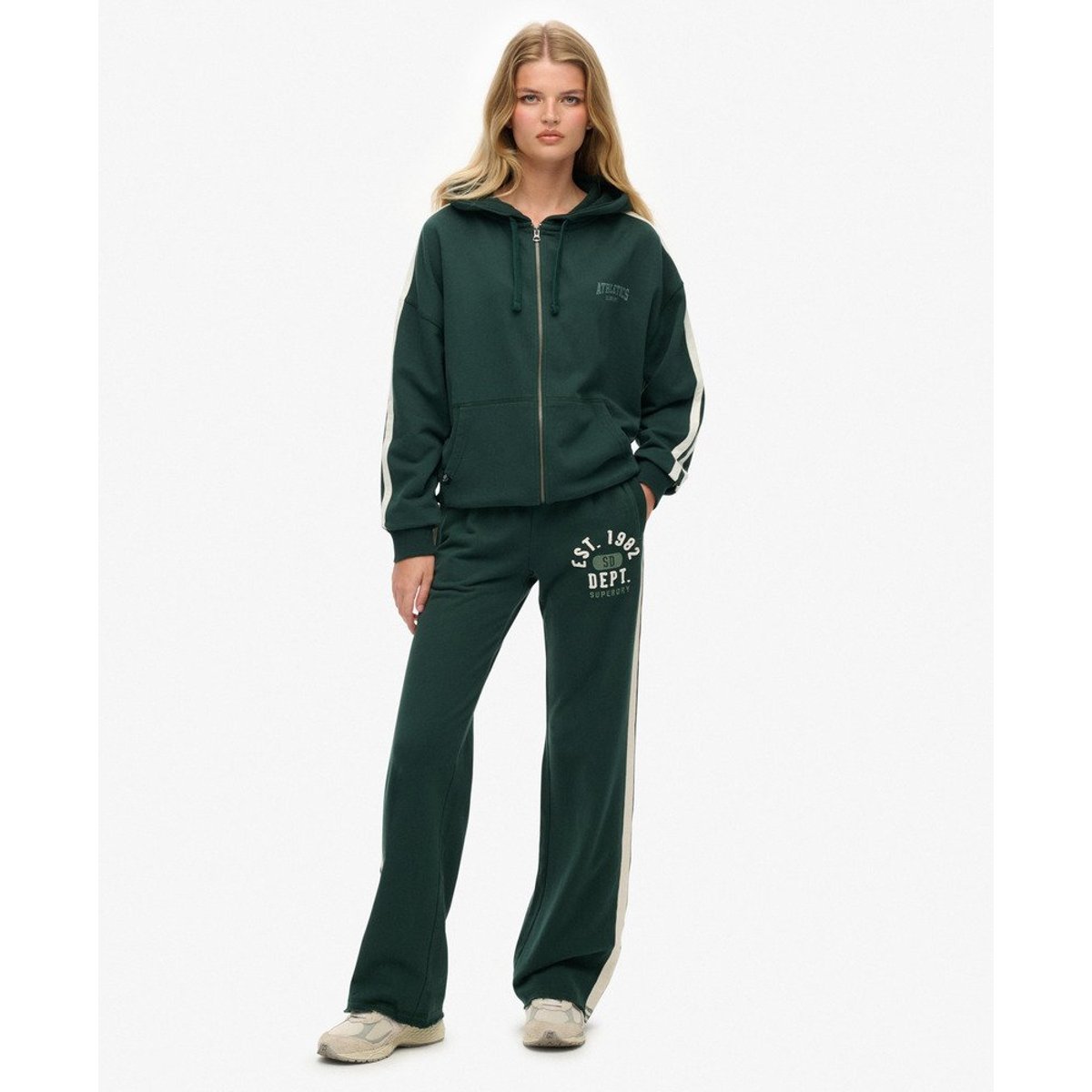 Pantalon de survêtement Hockey Athletic Essentials vert émail, SUPERDRY